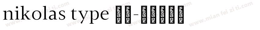 nikolas type 字体字体转换
